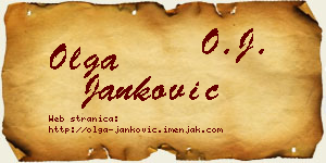 Olga Janković vizit kartica